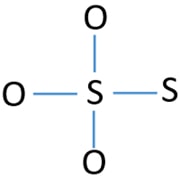 sketch of S2O32-